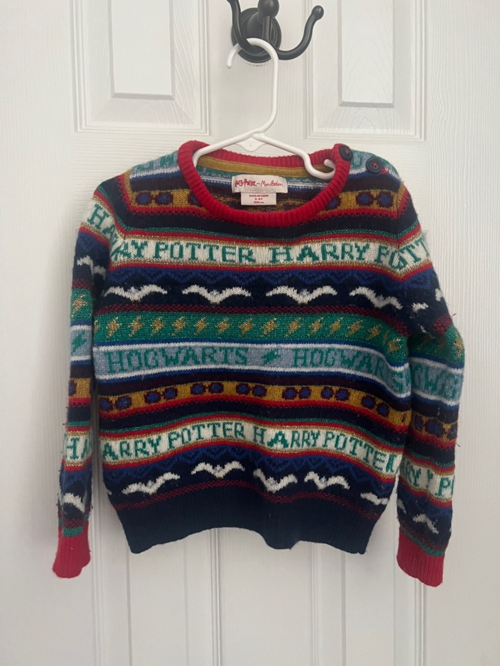 Mini Boden x Harry Potter fair isle print sweater